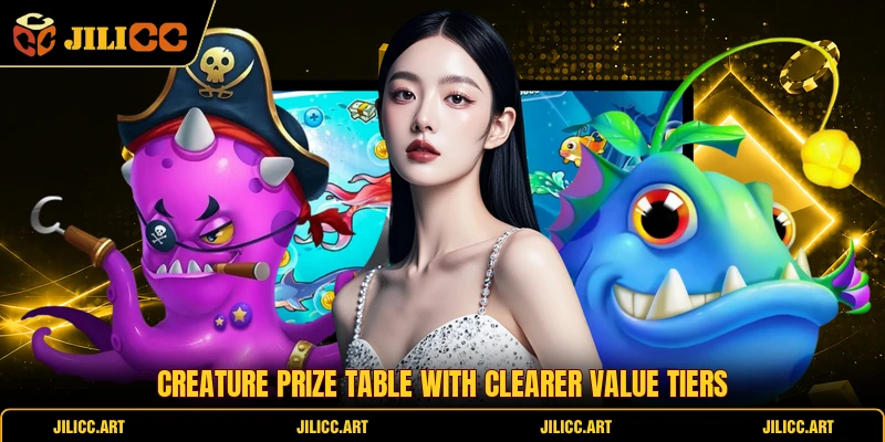 Creature prize table with clearer value tiers