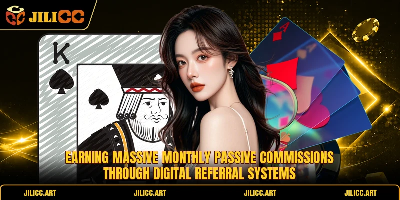 Earning massive monthly passive commissions through digital referral systems