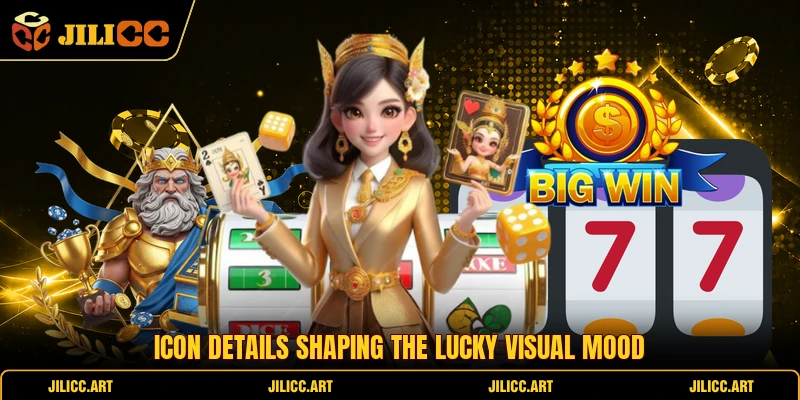 Icon details shaping the lucky visual mood