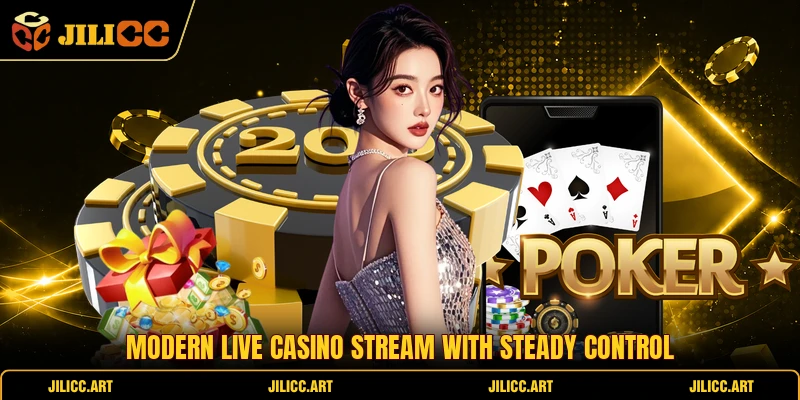 Modern live casino stream with steady control