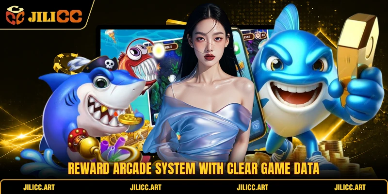 Reward arcade system with clear game data