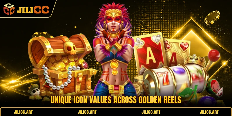 Unique icon values across golden reels