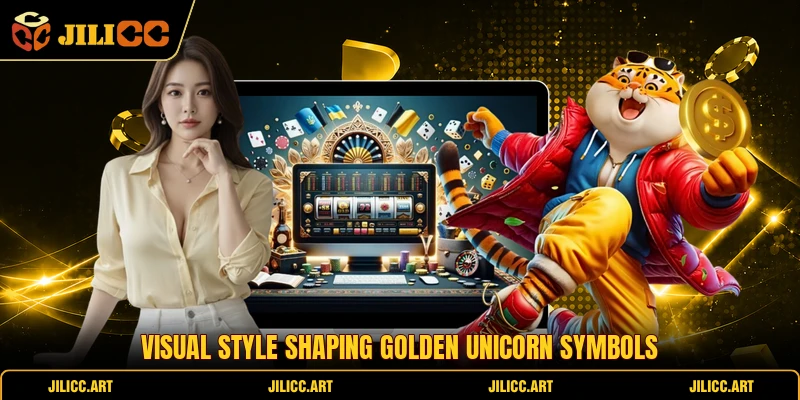 Visual style shaping Golden Unicorn symbols