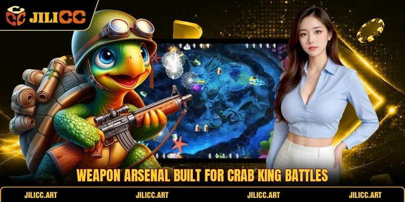 Weapon arsenal built for Crab King battles